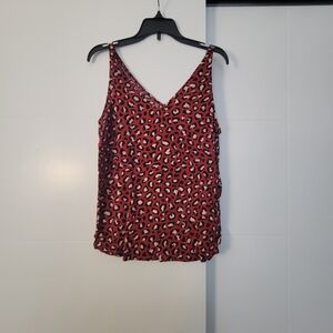 Leopard Print V-Neck Cami Top